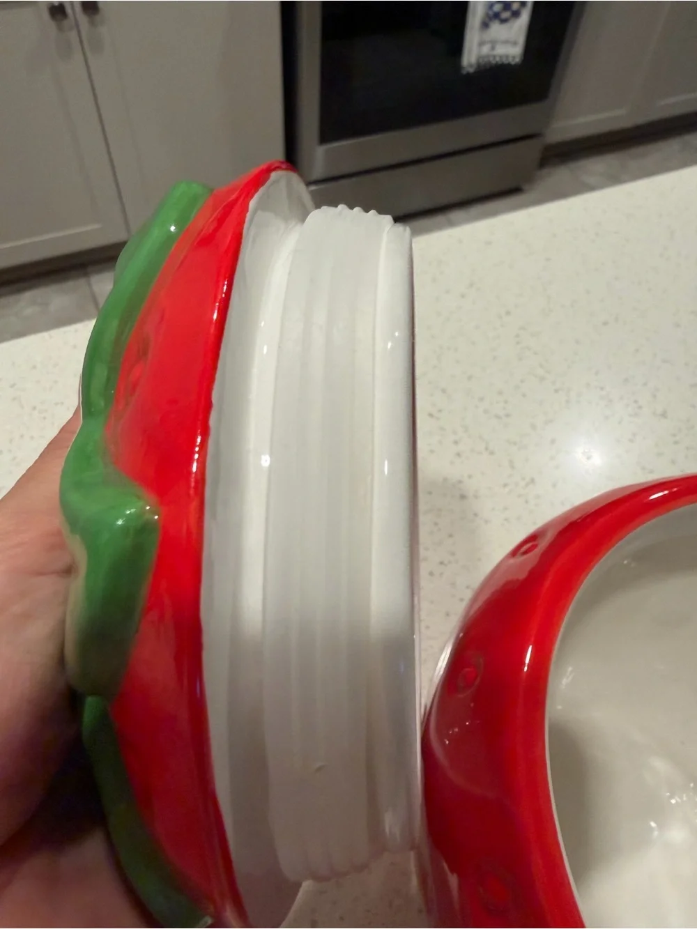 Strawberry Ceramic cookie Jar/Canister